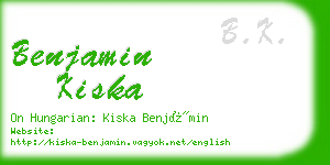 benjamin kiska business card